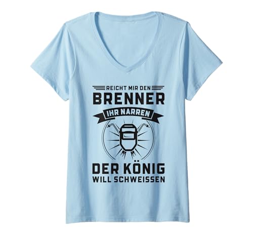 Damen Schweißer Mechaniker König Der Werkstatt Schweißen Herren T-Shirt mit V-Ausschnitt Damen Schweißer Mechaniker König Der Werkstatt Schweißen Herren T-Shirt mit V-Ausschnitt von Lustige Shirt Geschenkidee Für Mechaniker