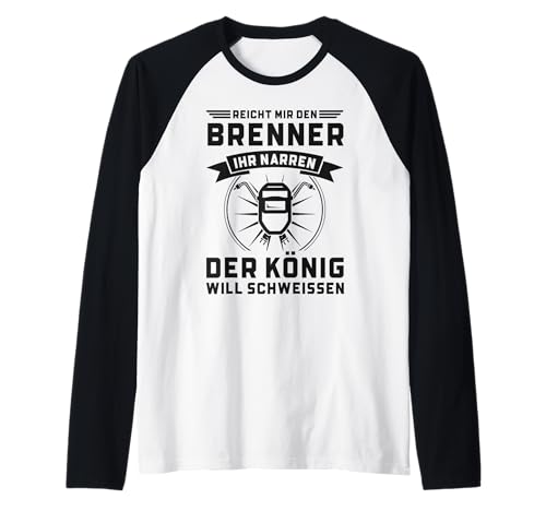 Schweißer Mechaniker König Der Werkstatt Schweißen Herren Raglan von Lustige Shirt Geschenkidee Für Mechaniker