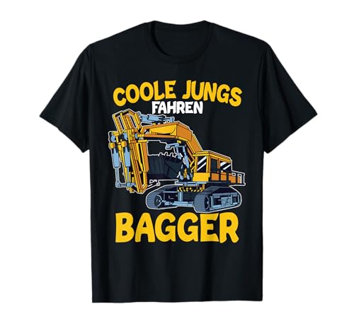 Coole Jungs fahren Bagger Radlader Junge Kinder T-Shirt von Lustige Shirts für Jungs