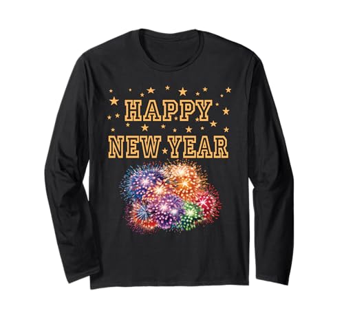 Happy New Year Neujahr Silvester 2025 Männer Frauen Kinder Langarmshirt Happy New Year Neujahr Silvester 2025 Männer Frauen Kinder Langarmshirt von Lustige Silvester Party Shirts & Geschenke Damen