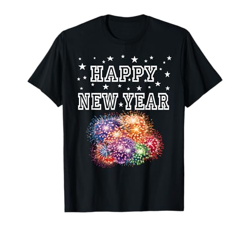 Happy New Year Neujahr Silvester 2023 Männer Frauen Kinder T-Shirt Happy New Year Neujahr Silvester 2023 Männer Frauen Kinder T-Shirt von Lustige Silvester Party Shirts & Geschenke Damen