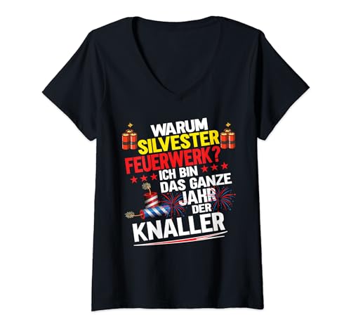 Silvester 2023 Der Party Knaller Männer Frauen Frohes Neues T-Shirt mit V-Ausschnitt Silvester 2023 Der Party Knaller Männer Frauen Frohes Neues T-Shirt mit V-Ausschnitt von Lustige Silvester Party Shirts & Geschenke Herren