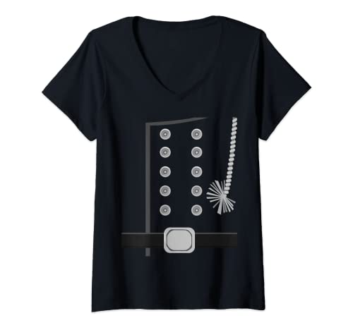 Damen Schornsteinfeger Kostüm Silvester Outfit Fasching Karneval T-Shirt mit V-Ausschnitt Damen Schornsteinfeger Kostüm Silvester Outfit Fasching Karneval T-Shirt mit V-Ausschnitt von Lustige Silvesteroutfits für Damen und Herren