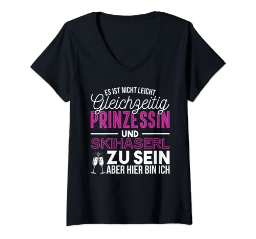 Damen Es Ist Nicht Leicht Prinzessin Skihaserl Skihase Apres Ski T-Shirt mit V-Ausschnitt Damen Es Ist Nicht Leicht Prinzessin Skihaserl Skihase Apres Ski T-Shirt mit V-Ausschnitt von Lustige Ski Skihasen Geschenk