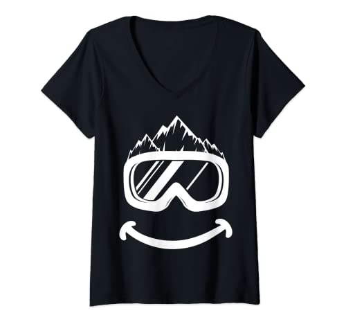 Damen Lustig Snowboard Snowboarder Skifahren Witzig Ski T-Shirt mit V-Ausschnitt Damen Lustig Snowboard Snowboarder Skifahren Witzig Ski T-Shirt mit V-Ausschnitt von Lustige Ski & Snowboard Geschenk Co.