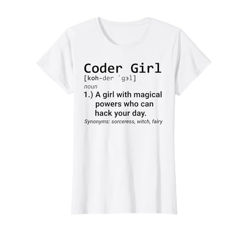 Coder Girl Definition für Entwickler & Programmierer Girls T-Shirt Coder Girl Definition für Entwickler & Programmierer Girls T-Shirt von Lustige Software Entwickler Geek & Nerd Geschenke