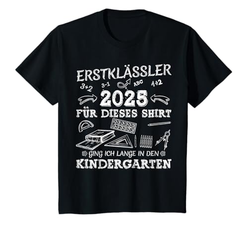 Kinder Erstklässler 2025 Schule Einschulung Junge Mädchen Schulkind T-Shirt Kinder Erstklässler 2025 Schule Einschulung Junge Mädchen Schulkind T-Shirt von Lustige Sohn & Tochter Geschenke Kita Kind