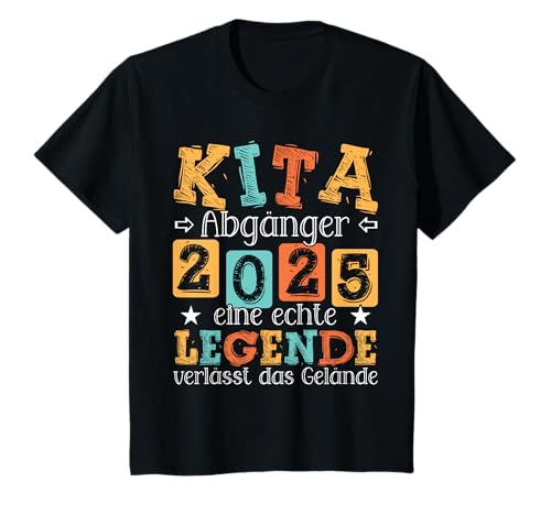 Kinder Kita Abgänger 2025 Schule Einschulung Schulanfang Schulkind T-Shirt Kinder Kita Abgänger 2025 Schule Einschulung Schulanfang Schulkind T-Shirt von Lustige Sohn & Tochter Geschenke Kita Kind