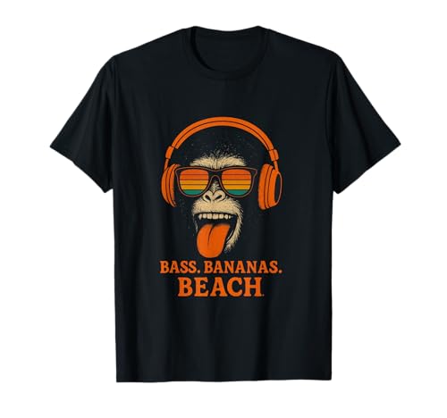 Bass Bananas Strand Spaß Sommer Vibes Affe Teens Kinder T-Shirt Bass Bananas Strand Spaß Sommer Vibes Affe Teens Kinder T-Shirt von Lustige Sommer Vibes Musik Affe Strand Kopfhörer