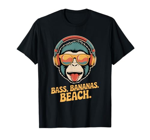 Bass Bananas Strand Spaß Sommer Vibes Affe Teens Kinder T-Shirt Bass Bananas Strand Spaß Sommer Vibes Affe Teens Kinder T-Shirt von Lustige Sommer Vibes Musik Affe Strand Kopfhörer