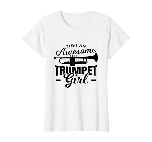 Trompetenspielerin Trompeten Mädchen T-Shirt Trompetenspielerin Trompeten Mädchen T-Shirt von Lustige Spielmannszug Grafik T-Shirts für Mädchen