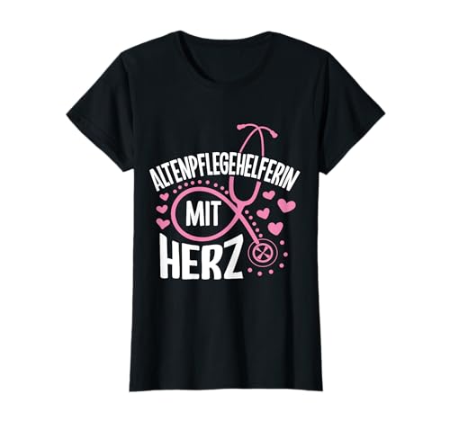 Altenpflegehelferin mit Herz | Süßes Geschenk für Frauen T-Shirt Altenpflegehelferin mit Herz | Süßes Geschenk für Frauen T-Shirt von Lustige Spruch Geschenke Altenpflegehelferin