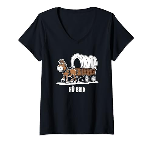 Damen Hü Brid - Witzig Auto Hybrid Lustiges Pferde T-Shirt mit V-Ausschnitt Damen Hü Brid - Witzig Auto Hybrid Lustiges Pferde T-Shirt mit V-Ausschnitt von Lustige Spruch Motive von Dennex