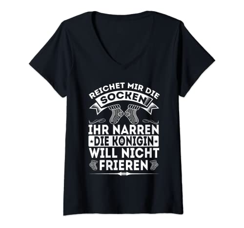 Damen Lustiger Inflation Spruch Für Damen Mit Humor Socken Königin T-Shirt mit V-Ausschnitt Damen Lustiger Inflation Spruch Für Damen Mit Humor Socken Königin T-Shirt mit V-Ausschnitt von Lustige Sprüche Designs Für Männer Und Frauen
