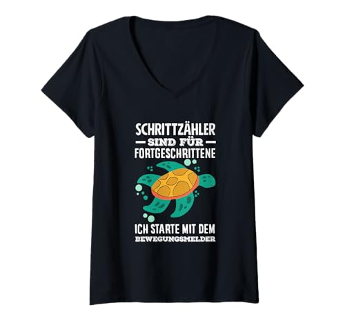 Damen Schrittzähler Sind Für Fortgeschrittene Lustiges Faule Leute T-Shirt mit V-Ausschnitt Damen Schrittzähler Sind Für Fortgeschrittene Lustiges Faule Leute T-Shirt mit V-Ausschnitt von Lustige Sprüche Faulenzer Sportmuffel Geschenke