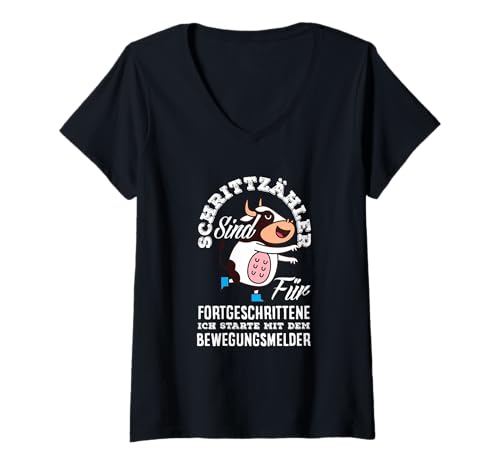 Damen Schrittzähler Sind Für Fortgeschrittene Lustiges Faule Leute T-Shirt mit V-Ausschnitt Damen Schrittzähler Sind Für Fortgeschrittene Lustiges Faule Leute T-Shirt mit V-Ausschnitt von Lustige Sprüche Faulenzer Sportmuffel Geschenke