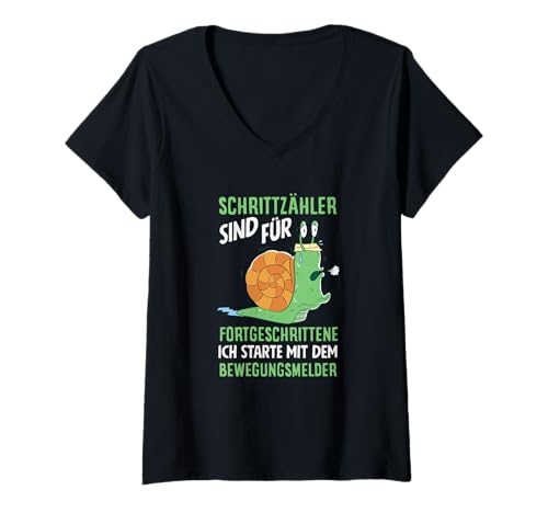 Damen Schrittzähler Sind Für Fortgeschrittene Lustiges Faule Leute T-Shirt mit V-Ausschnitt Damen Schrittzähler Sind Für Fortgeschrittene Lustiges Faule Leute T-Shirt mit V-Ausschnitt von Lustige Sprüche Faulenzer Sportmuffel Geschenke