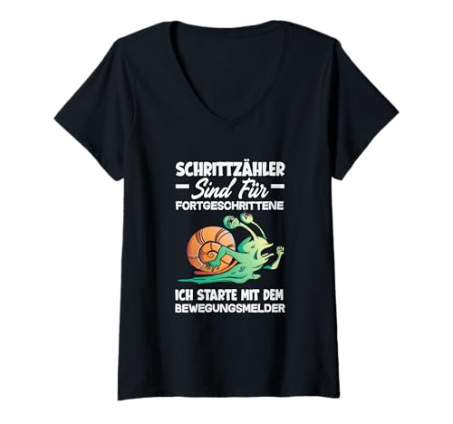 Damen Schrittzähler Sind Für Fortgeschrittene Lustiges Faule Leute T-Shirt mit V-Ausschnitt Damen Schrittzähler Sind Für Fortgeschrittene Lustiges Faule Leute T-Shirt mit V-Ausschnitt von Lustige Sprüche Faulenzer Sportmuffel Geschenke