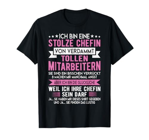 Lustige Sprüche Für Die Beste Chefin Geschenk Damen T-Shirt Ich Bin Eine Stolze Chefin Von Verdammt Tollen Mitarbeitern Schwarz V-Ausschnitt Kurzarm Klein EU 38-40 Lustige Sprüche Für Die Beste Chefin Geschenk Damen T-Shirt Ich Bin Eine Stolze Chefin Von Verdammt Tollen Mitarbeitern Schwarz V-Ausschnitt Kurzarm Klein EU 38-40 von Lustige Sprüche Für Die Beste Chefin Geschenk