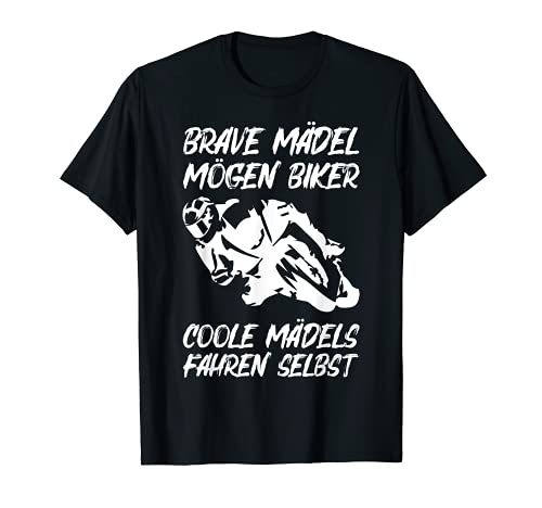 Brave Mädel Mögen Biker Coole Mädels Fahren Selbst Biker T-Shirt Brave Mädel Mögen Biker Coole Mädels Fahren Selbst Biker T-Shirt von Lustige Sprüche Für Motorradfahrer & Designs