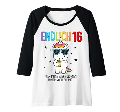 Damen Endlich 16 Aber Meine Eltern Wohnen Immer Noch Bei Mir Raglan Damen Endlich 16 Aber Meine Eltern Wohnen Immer Noch Bei Mir Raglan von Lustige Sprüche Geburtstag Einhorn