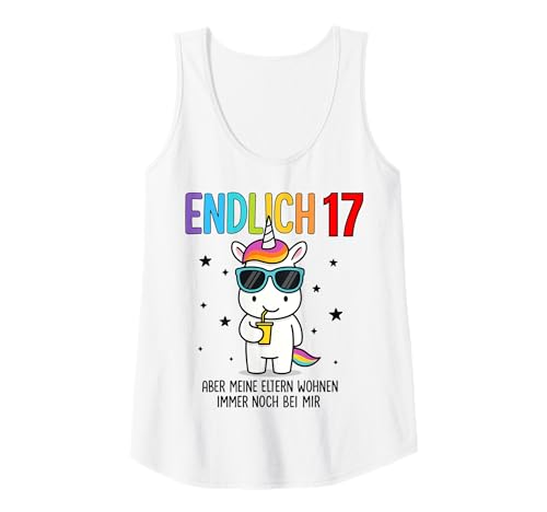 Damen Endlich 17 Aber Meine Eltern Wohnen Immer Noch Bei Mir Tank Top Damen Endlich 17 Aber Meine Eltern Wohnen Immer Noch Bei Mir Tank Top von Lustige Sprüche Geburtstag Einhorn