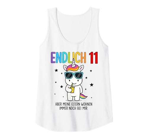 Damen Endlich 11 Aber Meine Eltern Wohnen Immer Noch Bei Mir Tank Top Damen Endlich 11 Aber Meine Eltern Wohnen Immer Noch Bei Mir Tank Top von Lustige Sprüche Geburtstag Kinder Einhorn