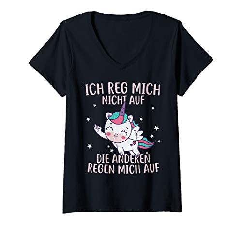 Damen Ich Reg Mich Nicht Auf Die Anderen Regen Mich Auf Sprüche T-Shirt mit V-Ausschnitt Damen Ich Reg Mich Nicht Auf Die Anderen Regen Mich Auf Sprüche T-Shirt mit V-Ausschnitt von Lustige Sprüche Geschenke & mehr