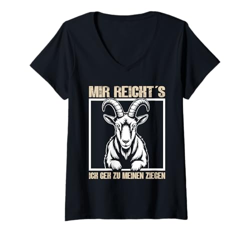 Damen Mir Reicht´s Ich GEH Zu Meinen Ziegen Lustiges Ziegen T-Shirt mit V-Ausschnitt Damen Mir Reicht´s Ich GEH Zu Meinen Ziegen Lustiges Ziegen T-Shirt mit V-Ausschnitt von Lustige Sprüche Geschenkidee Für Ziegenbauern Fans
