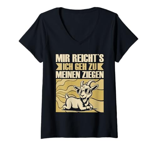 Damen Mir Reicht´s Ich GEH Zu Meinen Ziegen Lustiges Ziegen T-Shirt mit V-Ausschnitt Damen Mir Reicht´s Ich GEH Zu Meinen Ziegen Lustiges Ziegen T-Shirt mit V-Ausschnitt von Lustige Sprüche Geschenkidee Für Ziegenbauern Fans