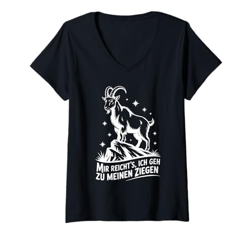 Damen Mir Reicht´s Ich GEH Zu Meinen Ziegen Lustiges Ziegen T-Shirt mit V-Ausschnitt Damen Mir Reicht´s Ich GEH Zu Meinen Ziegen Lustiges Ziegen T-Shirt mit V-Ausschnitt von Lustige Sprüche Geschenkidee Für Ziegenbauern Fans