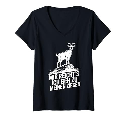 Damen Mir Reicht´s Ich GEH Zu Meinen Ziegen Lustiges Ziegen T-Shirt mit V-Ausschnitt Damen Mir Reicht´s Ich GEH Zu Meinen Ziegen Lustiges Ziegen T-Shirt mit V-Ausschnitt von Lustige Sprüche Geschenkidee Für Ziegenbauern Fans