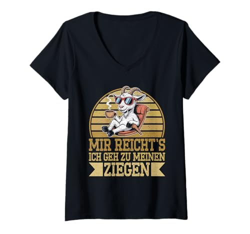 Damen Mir Reicht´s Ich GEH Zu Meinen Ziegen Lustiges Ziegen T-Shirt mit V-Ausschnitt Damen Mir Reicht´s Ich GEH Zu Meinen Ziegen Lustiges Ziegen T-Shirt mit V-Ausschnitt von Lustige Sprüche Geschenkidee Für Ziegenbauern Fans