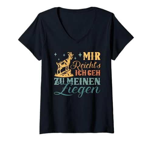 Damen Mir Reicht´s Ich GEH Zu Meinen Ziegen Lustiges Ziegen T-Shirt mit V-Ausschnitt Damen Mir Reicht´s Ich GEH Zu Meinen Ziegen Lustiges Ziegen T-Shirt mit V-Ausschnitt von Lustige Sprüche Geschenkidee Für Ziegenbauern Fans