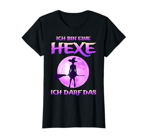 Hexe Auf Dem Besenstiel Mond Halloween Deko Damen Kinder T-Shirt Hexe Auf Dem Besenstiel Mond Halloween Deko Damen Kinder T-Shirt von Halloween Kostüm Grusel Deko Horror Horrorcontest