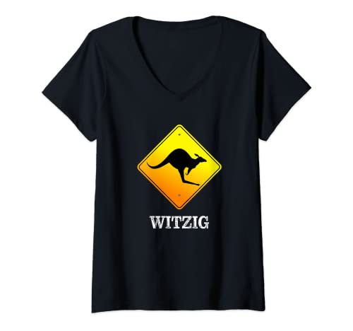 Damen Sie stellen wohl gerne unnötige Fragen Känguru witzig Fun T-Shirt mit V-Ausschnitt Damen Sie stellen wohl gerne unnötige Fragen Känguru witzig Fun T-Shirt mit V-Ausschnitt von Lustige Sprüche Känguru Kangaroo Australien