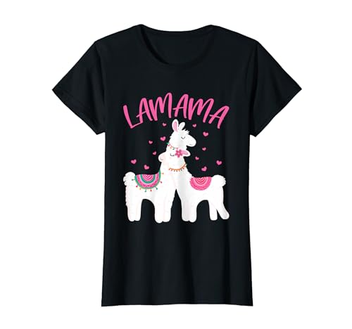 Lamama Lama Mama Alpaka Mutter Süß Kinder Spruch T-Shirt von Lustige Sprüche Kleidung Für Mütter