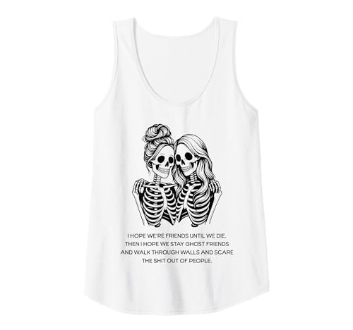 Damen Skelett Freundschaft Spruch Halloween Best Friend Tank Top Damen Skelett Freundschaft Spruch Halloween Best Friend Tank Top von Lustige Sprüche Motive