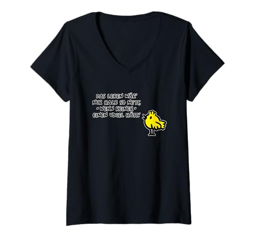 Damen Das Leben Sprichwort Redewendung Lustiger Spruch Süßer Vogel T-Shirt mit V-Ausschnitt Damen Das Leben Sprichwort Redewendung Lustiger Spruch Süßer Vogel T-Shirt mit V-Ausschnitt von Lustige Sprüche Sprichwörter Redewendungen Humor