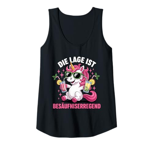 Damen Die Lage Ist Besäufniserregend Party Einhorn Malle Tank Top Damen Die Lage Ist Besäufniserregend Party Einhorn Malle Tank Top von Lustige Sprüche Urlaub Strand Cocktails Einhorn