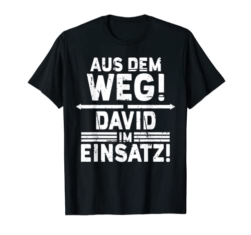 Herren Name David - David im Einsatz T-Shirt Herren Name David - David im Einsatz T-Shirt von Lustige Sprüche Vorname Name Geburtstag Designs