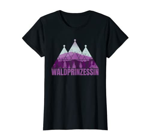 Damen WALDPRINZESSIN Jägerin Wanderin Försterin Waldarbeiterin T-Shirt Damen WALDPRINZESSIN Jägerin Wanderin Försterin Waldarbeiterin T-Shirt von Lustige Sprüche Wald Hiking und Natur