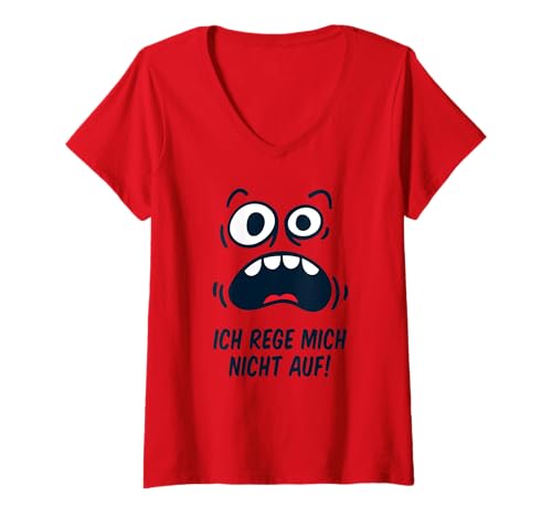 Damen Ich rege Mich Nicht auf - genervt wütend lustig ironisch Fun T-Shirt mit V-Ausschnitt Damen Ich rege Mich Nicht auf - genervt wütend lustig ironisch Fun T-Shirt mit V-Ausschnitt von Lustige Sprüche Witzige Geschenke - Humor ironisch