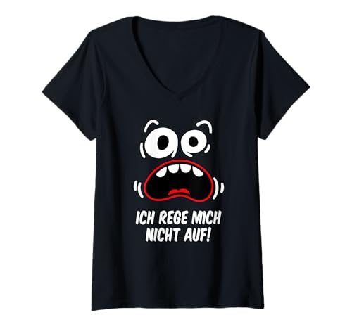Damen Ich rege Mich Nicht auf - wütend genervt lustig ironisch Fun T-Shirt mit V-Ausschnitt Damen Ich rege Mich Nicht auf - wütend genervt lustig ironisch Fun T-Shirt mit V-Ausschnitt von Lustige Sprüche Witzige Geschenke - Humor ironisch