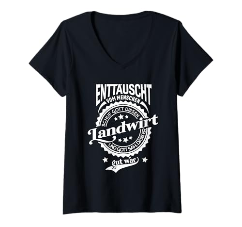Damen Lustiger Spruch für Beruf Landwirt T-Shirt mit V-Ausschnitt Damen Lustiger Spruch für Beruf Landwirt T-Shirt mit V-Ausschnitt von Lustige Sprüche für Bauer