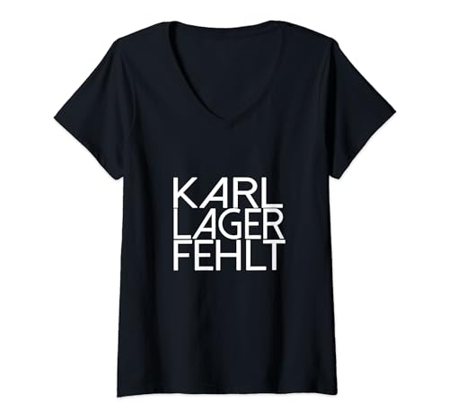 Damen Witziges King Karl Lager Fehlt Spruch Geschenkidee T-Shirt mit V-Ausschnitt Damen Witziges King Karl Lager Fehlt Spruch Geschenkidee T-Shirt mit V-Ausschnitt von Lustige Sprüche und Celebrity Designs