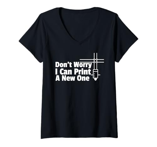 Damen Keine Sorge ich kann dir EIN neues drucken 3D Drucker T-Shirt mit V-Ausschnitt Damen Keine Sorge ich kann dir EIN neues drucken 3D Drucker T-Shirt mit V-Ausschnitt von Lustige Sprüche zu 3D Druckdesigns