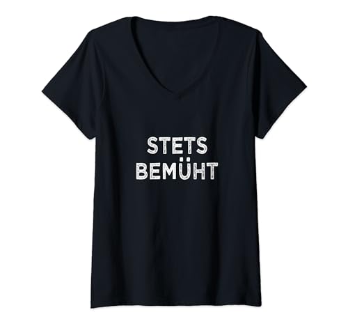 Damen Stehts Bemüht Arbeitszeugnis Halbwegs Motiviert Schulzeugnis T-Shirt mit V-Ausschnitt Damen Stehts Bemüht Arbeitszeugnis Halbwegs Motiviert Schulzeugnis T-Shirt mit V-Ausschnitt von Lustige Stehts Bemüht Bekleidung Humor Zeugnis