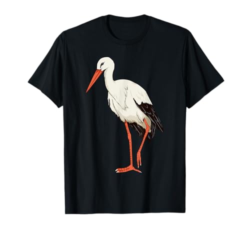 Storch Bild Zeichnung Vogel Design Baby Storch T-Shirt von Lustige Storch Geschenke