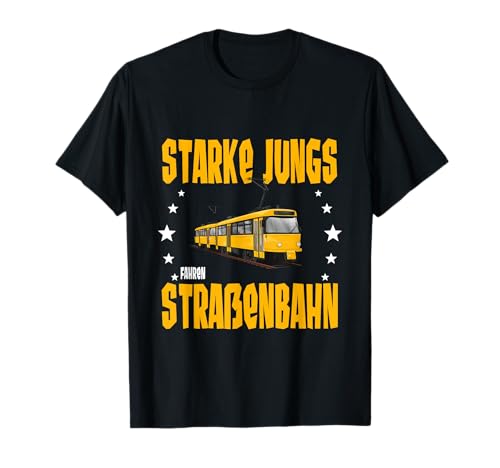 Starke Jungs fahren Straßenbahn Kinder Junge T-Shirt Starke Jungs fahren Straßenbahn Kinder Junge T-Shirt von Lustige Straßenbahn Geschenke